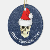 Schuif met kersthoed "Kerstmis 20xx" Keramisch Ornament (Links)