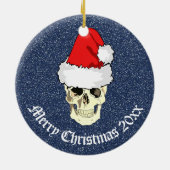 Schuif met kersthoed "Kerstmis 20xx" Keramisch Ornament (Achterkant)