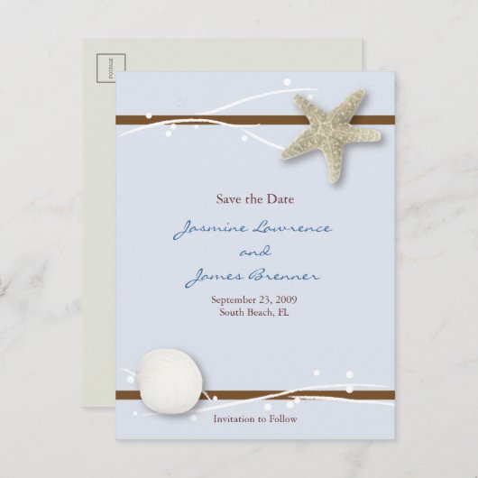 Schuif met lint aankondigingskaart (Voorkant / Achterkant)