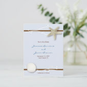 Schuif met lint aankondigingskaart (Staand voorkant)