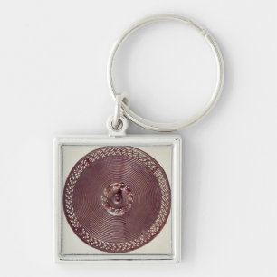 Schuif met openwerkrand sleutelhanger