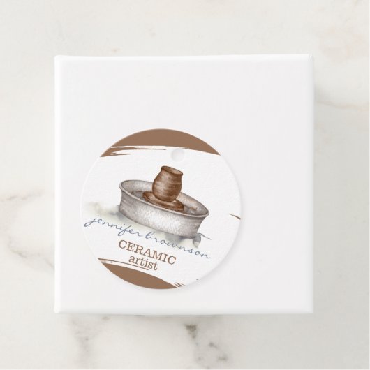 Schuif met Pottery Ceramic Artist Tool Bedankjes Labels (In situ)