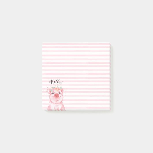 Schuif met roze strepen post-it® notes (Voorkant)