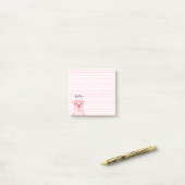 Schuif met roze strepen post-it® notes (Op bureau)