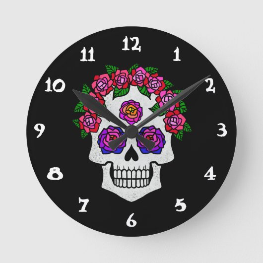 Schuif met Rozen Ronde Klok (Voorkant)