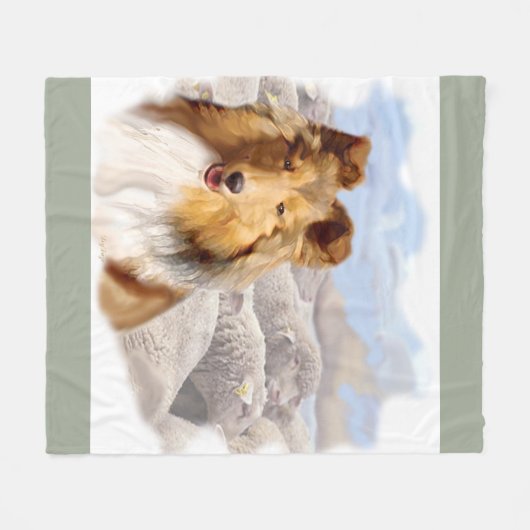 Schuif met schaapverdische mantel fleece deken (Voorkant (Horizontaal))