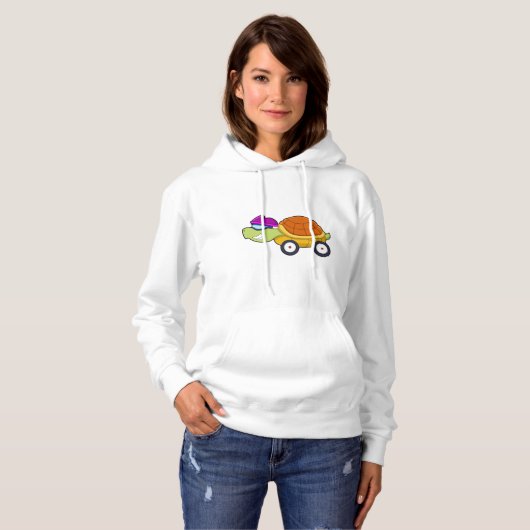 Schuif met Shell als auto Hoodie (Voorkant volledig)