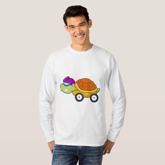 Schuif met Shell als auto T-shirt (Voorkant volledig)