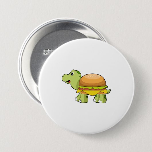 Schuif met Shell als Burger.PNG Ronde Button 7,6 Cm (Voorkant /achterkant)