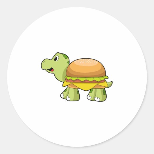 Schuif met Shell als Burger.PNG Ronde Sticker (Voorkant)