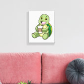 Schuif met Shell & Coffee om te gaan Canvas Afdruk (Insitu (Woonkamer))