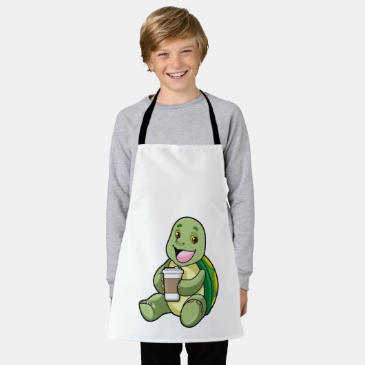 Schuif met Shell & Coffee om te gaan Schort (Gedragen)