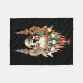 Schuif met Tibetan Headdress Fleece Deken (Voorkant (Horizontaal))