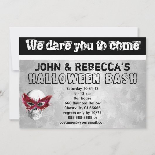 Schuif met vedermasker kaart (Achterkant)