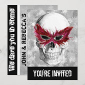 Schuif met vedermasker kaart (Voorkant / Achterkant)