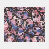 Schuif met veelhoekige siervoorwerpen. Halloween. Fleece Deken (Voorkant (Horizontaal))