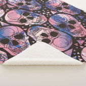 Schuif met veelhoekige siervoorwerpen. Halloween.  Sherpa Deken (3/4)