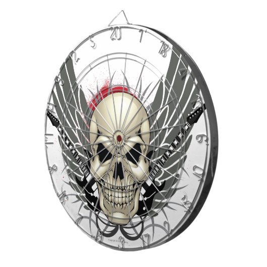 Schuif met vleugels en gitaren dartbord (Voorkant Rechts)