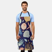 Schuif naadloos met kwallen, schelpen, vis schort (Gedragen)