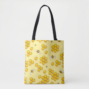 Schuif naadloos met vliegende bijen. tote bag