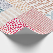 Schuif naadloos patroon in patchwork-stijl. Eenvou Cadeaupapier (Hoek)