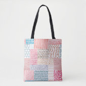 Schuif naadloos patroon in patchwork-stijl. Eenvou Tote Bag (Voorkant)