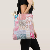 Schuif naadloos patroon in patchwork-stijl. Eenvou Tote Bag (Dichtbij)