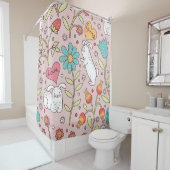 Schuif naadloos patroon met bundels douchegordijn (In situ)