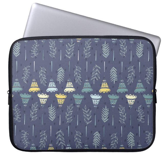 Schuif naadloze textuur met perfecte natuurlijke b laptop sleeve (Voorkant)