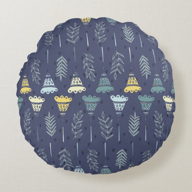 Schuif naadloze textuur met perfecte natuurlijke b rond kussen (Voorkant)