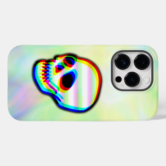 Schuif neonillustratie op waterverf achtergrond Case-Mate iPhone case (Achterkant (horizontaal))