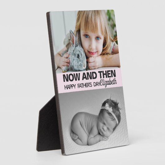 Schuif nu en dan dochterfoto's vaderdag fotoplaat (Zijkant)