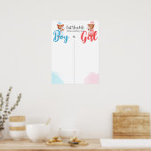 Schuif- of meisjeskaart met tedy-beren schuimbord poster (Keuken)