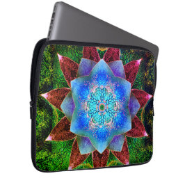 Schuif of roest de virtuele bloem laptop sleeve