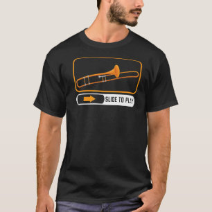 Schuif om muziekinstrument te spelen Muzikant Trom T-shirt