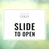 Schuif om te openen | Moderne minimalistische comm Raamsticker (Vel 3)