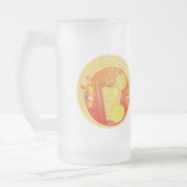 Schuif omhoog (dimensionaal) matglas bierpul (Links)