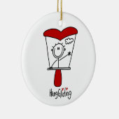 Schuif omhoog keramisch ornament (Rechts)