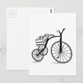 Schuif op 3 wielen briefkaart (Voorkant / Achterkant)