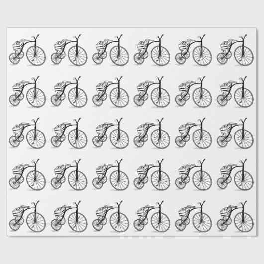 Schuif op 3 wielen cadeaupapier (Vlak)