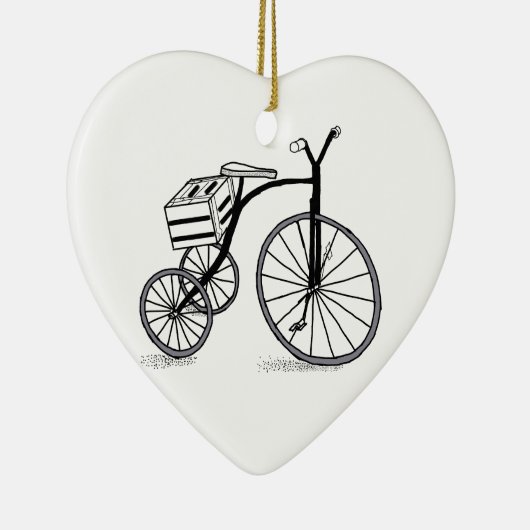 Schuif op 3 wielen keramisch ornament (Rechts)