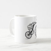 Schuif op 3 wielen koffiemok (Voorkant links)