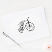 Schuif op 3 wielen ovale sticker (Envelop)