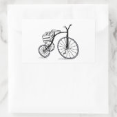 Schuif op 3 wielen rechthoekige sticker (Tas)