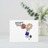 Schuif op Basketball Sink T-shirs en Gifts Briefkaart (Staand voorkant)
