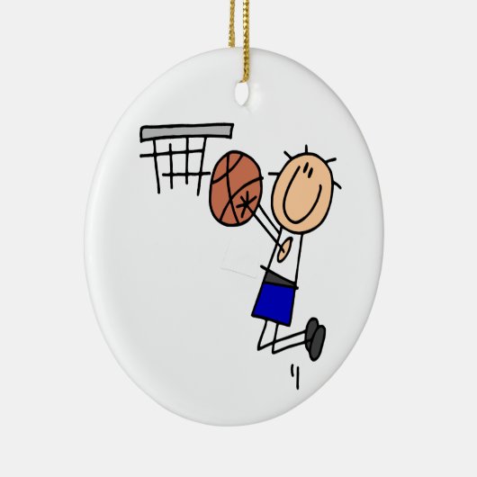 Schuif op Basketball Sink T-shirs en Gifts Keramisch Ornament (Rechts)