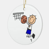 Schuif op Basketball Sink T-shirs en Gifts Keramisch Ornament (Links)