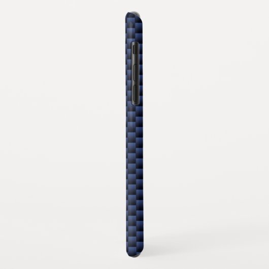 Schuif op blauwe koolstofvezel Case-Mate iPhone case (Achterkant/links)