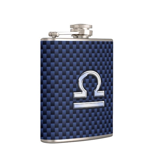 Schuif op blauwe koolstofvezel heupfles (Rechts)