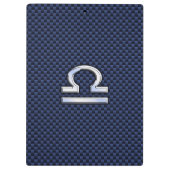 Schuif op blauwe koolstofvezel klembord (Achterkant)